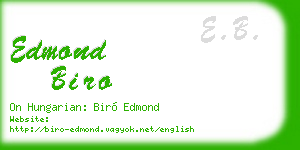 edmond biro business card